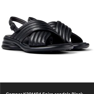 Spiro sandals by Camper Black, Size 38 / 8.5-9 Like New